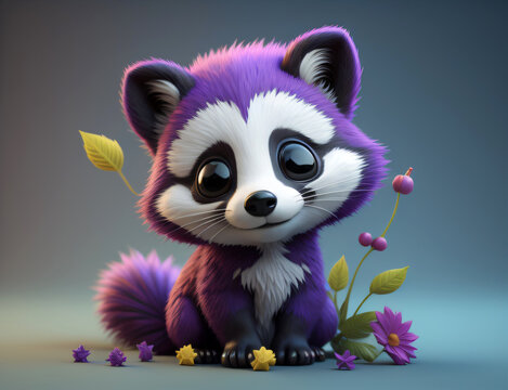 s&uuml;&szlig;es lila Stinktier