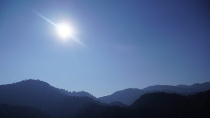 morning landscape of beautiful mountains