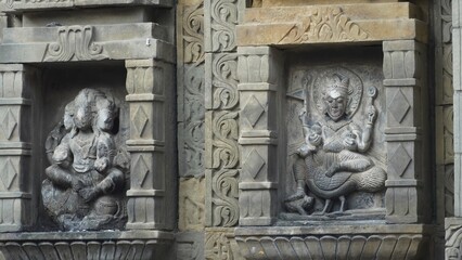 amazing architectural wall of temple