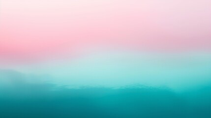 Pink and Aqua Calm Waters: Meditative Seascape for Mindfulness Practice - obrazy, fototapety, plakaty