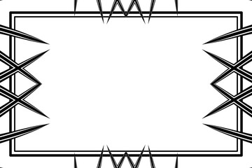 Fototapeta premium Black and white simple black and white x frame background 