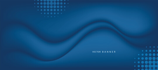 Abstract vector blue banner design template - obrazy, fototapety, plakaty