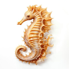 Close-Up of Sea Horse on White Background