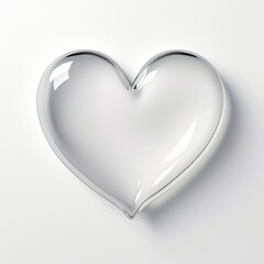 White Heart Shape on Surface - Simple, Clean, and Elegant