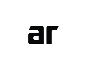 AR LOGO DESIGN VECTOR TEMPLATE