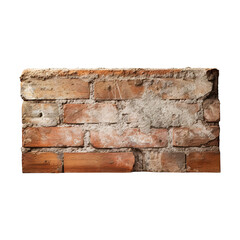 Fototapeta premium brick wall isolated on transparent background Remove png, Clipping Path, pen tool