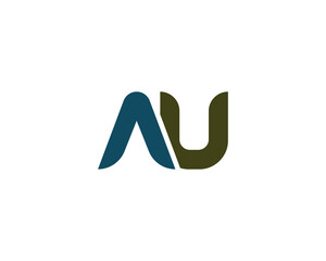 AU LOGO DESIGN VECTOR TEMPLATE