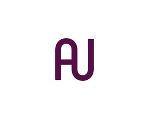 AU LOGO DESIGN VECTOR TEMPLATE
