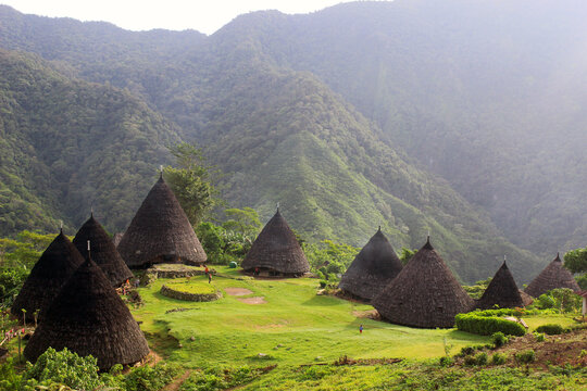portrait of wae rebo village, Wae Rebo is a small, very out of the way village.