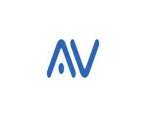 AV LOGO DESIGN VECTOR TEMPLATE