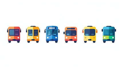 Set of Bus Icons