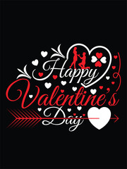 Happy valentine's day t-shirt design