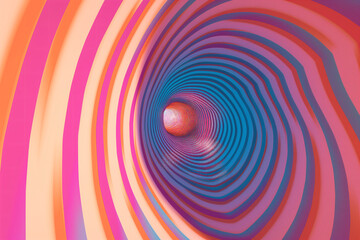 a striped abstract  tunnel with distorted lines mesmerizing spiral vortex illusion with modern and clean aesthetic