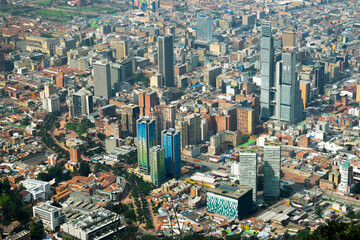 Fototapeta na wymiar city skyline at day light Bogotá Colombia
