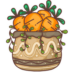 Easter eggs and cute bunny