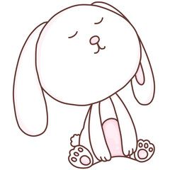 Easter eggs and cute bunny