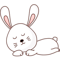 Easter eggs and cute bunny