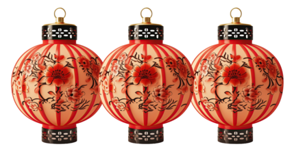 asian  white and red lanterns . 