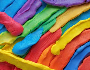 Plasticine colorful texture, childhood concept 