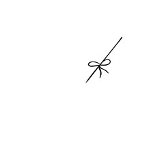hand drawn doodle ribbon rope