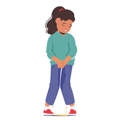 Child Had An Embarrassing Moment, Accidentally Wetting Herself. Relatable, Yet Awkward Incident with Little Girl