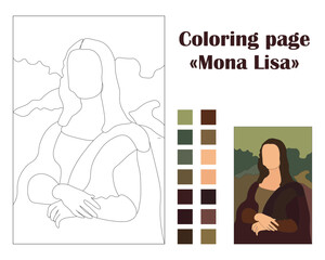 Coloring page The Mona Lisa 