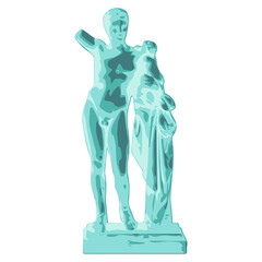 Greek Ancient sculpture of man.