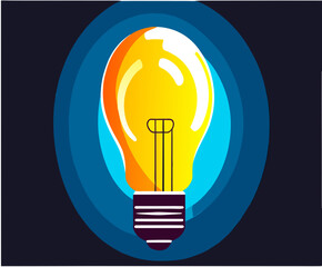 A light bulb symbolizing innovation. vektor icon illustation