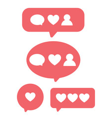 cute heart drawings, heart in speech bubble