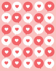 cute heart drawings, heart in speech bubble