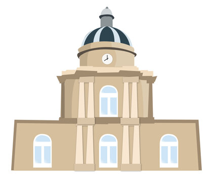 City hall flat vector illustration