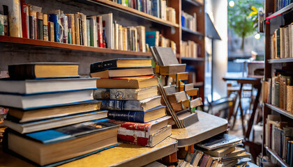 used books in second-hand bookshop