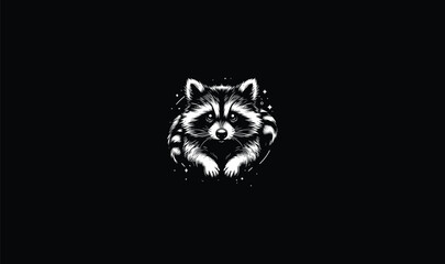 raccoon sitting logo