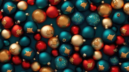 Fototapeta na wymiar festive ball ornament background illustration holiday christmas, winter glitter, sparkle metallic festive ball ornament background
