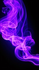 A close up of purple smoke on a black background