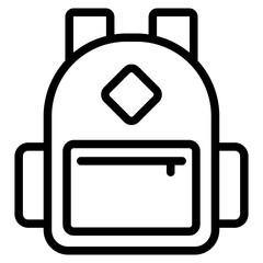 Schoolbag, backpack icon