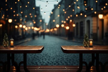 Vibrant retail and e commerce backdrop with shining storefronts and online shopping graphics