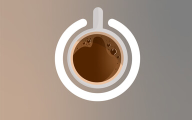 cup of coffee. switch is on and off