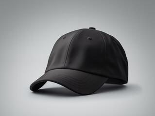 Photo a black cap mockup, baseball caps on the simple background
