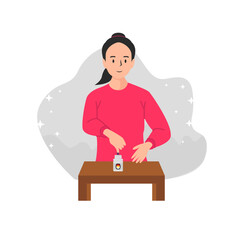 procedures for voting at the polling station. Indonesian election illustration