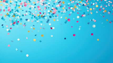 colourful confetti background, glitter parts, festive banner 