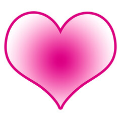 pink heart on white