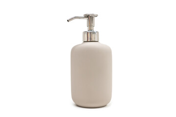 Soap dispenser isolated on white background with clipping path. Dispenser lid.