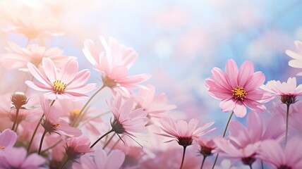 Soft pastel flowers gently spread across a soothing background