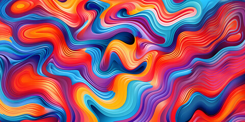 Obraz premium An abstract wavy psychedelic background image.