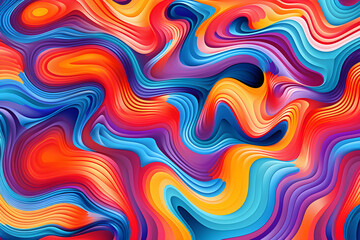 Obraz premium An abstract wavy psychedelic background image.