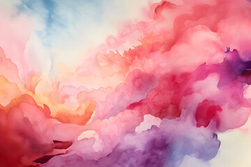 Fototapeta premium multi-colored watercolor background, abstract illustration, bright colors