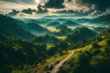 landscape with clouds