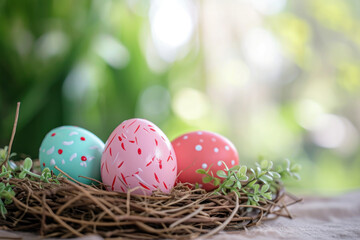 Easter colourful eggs, Easter banner