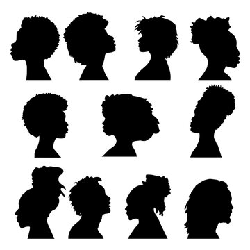 Image of silhouettes of different genders of African American people.